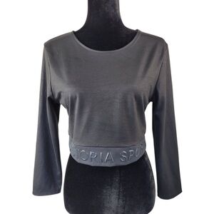 Victoria Sport Woman’s long sleeve cropped active yoga top size L